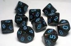 Dice Set Blue Stars Speckled (7) CHX25338