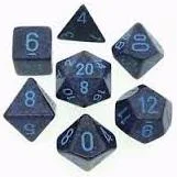 Dice Set Cobalt Speckled (7)  CHX25307