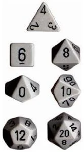 Dice Set Opaque Dark Grey/Black (7)   CHX25410