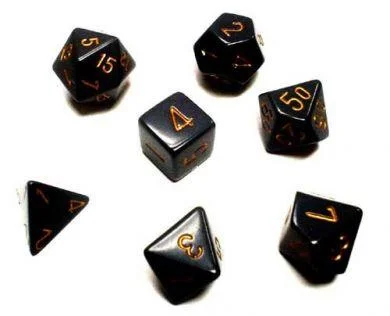 Dice Set Opaque Dark Grey/Copper (7) CHX25420