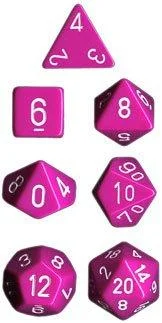 Dice Set Opaque Lt Purple/White (7) CHX25427