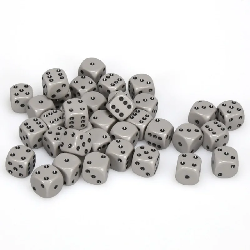 Opaque 12mm d6 Dark Grey/black Dice Block™ (36 dice)