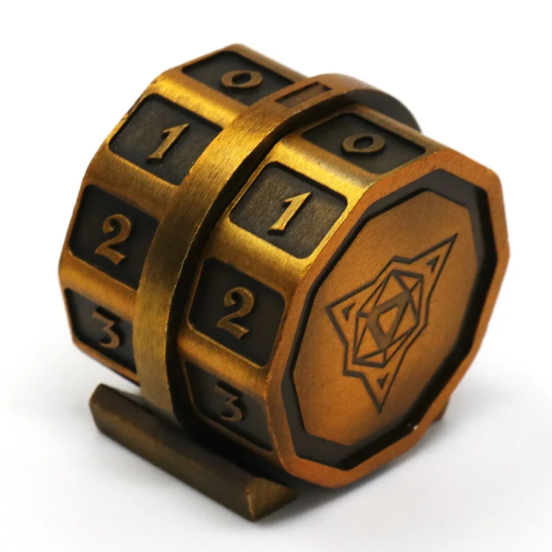 Die Hard Dice LifeLink Counter - Battleworn Gold