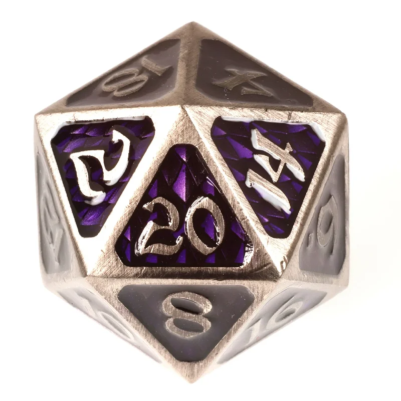 Die Hard Dice Metal Dire d20 - Drakona Gemtooth Edohain [Oversized]