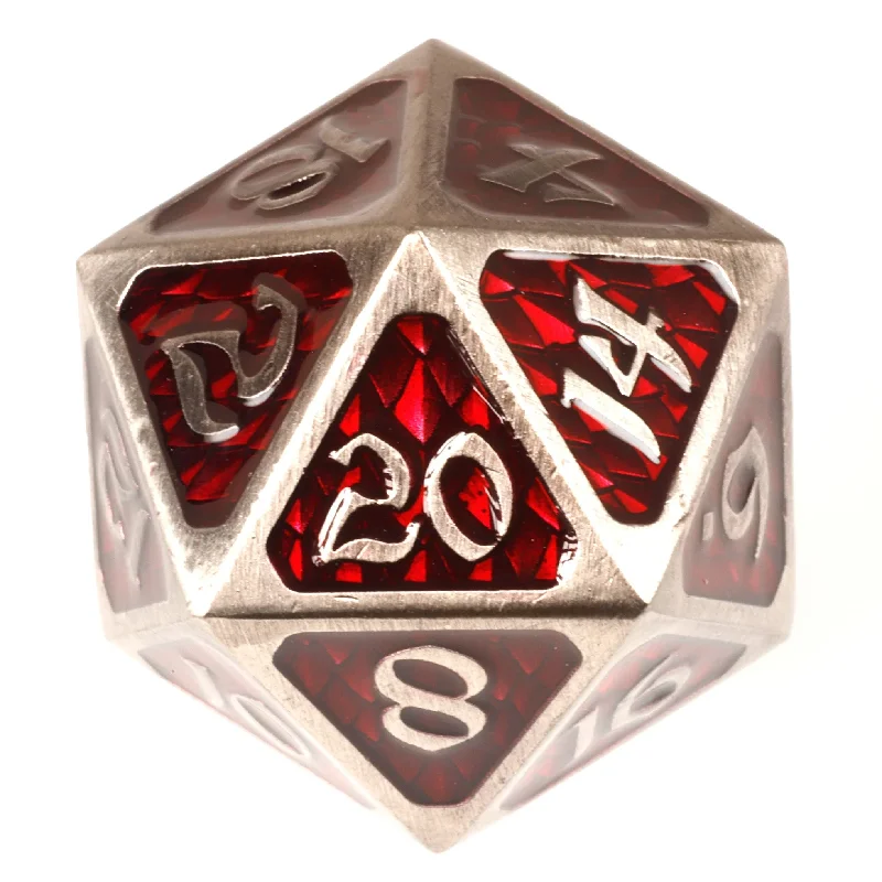 Die Hard Dice Metal Dire d20 - Drakona Gemtooth Tekalion [Oversized]