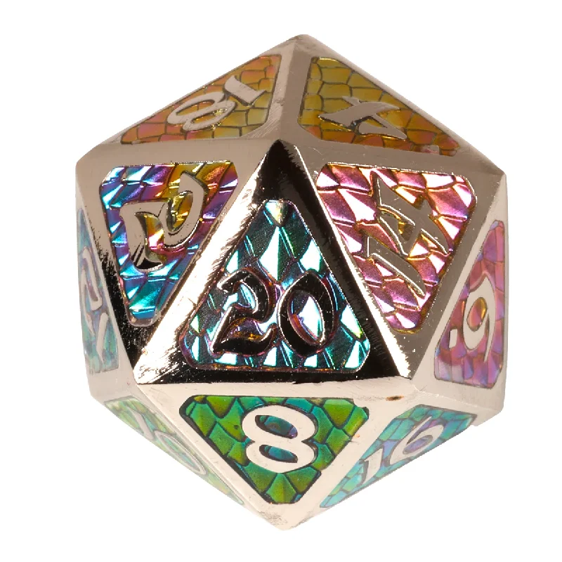 Die Hard Dice Metal Dire d20 - Drakona Khaos Aether [Oversized]