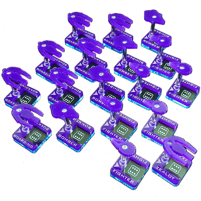 LITKO Fleet Wars, Covenant Squadron Dice Dock Stands, Purple (18)