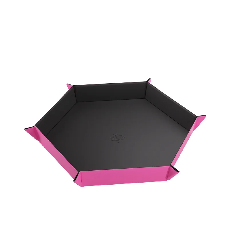 Gamegenic Magnetic Dice Tray Hexagonal (Black/Pink)