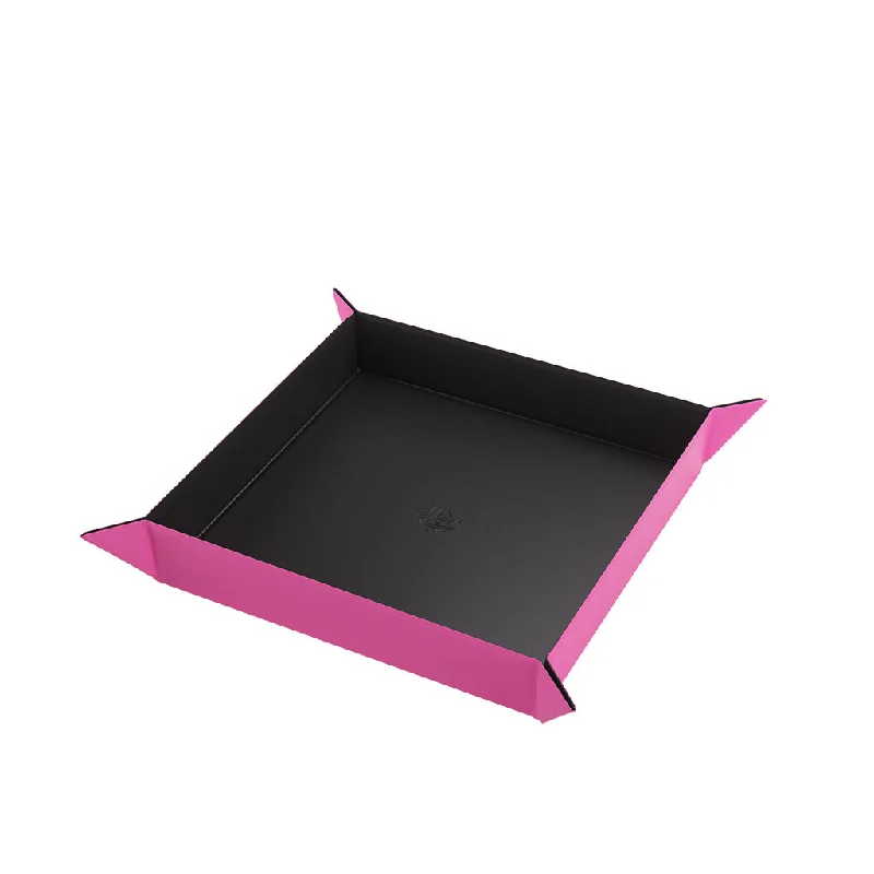 Magnetic Dice Tray: Square - Black / Pink