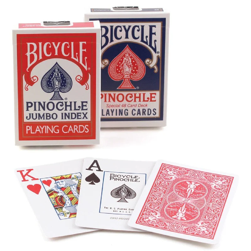 Pinochle Blue/Red Jumbo Index Playing Cards