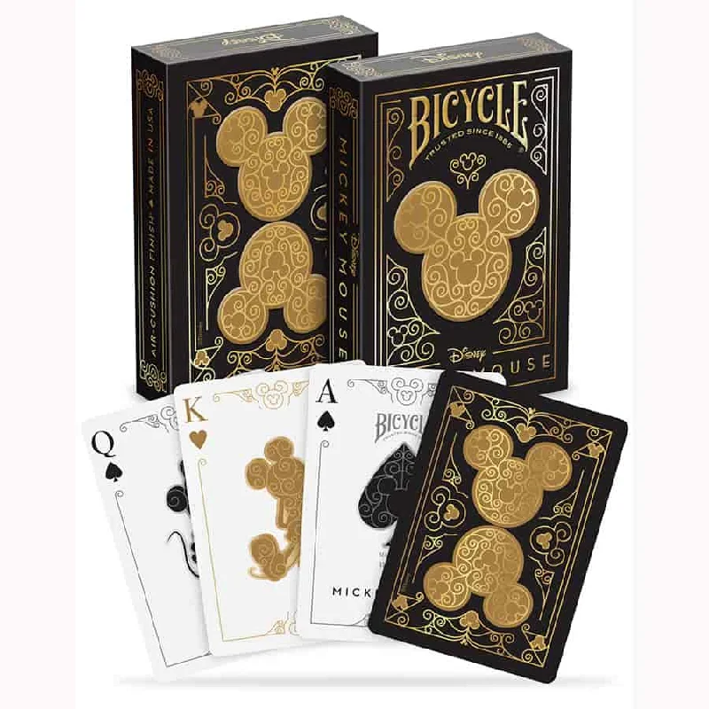 Bicycle Playing Cards: Disney Black and Gold Mickey