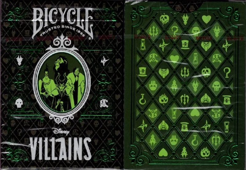 Bicycle Playing Cards - Disney Villains Green