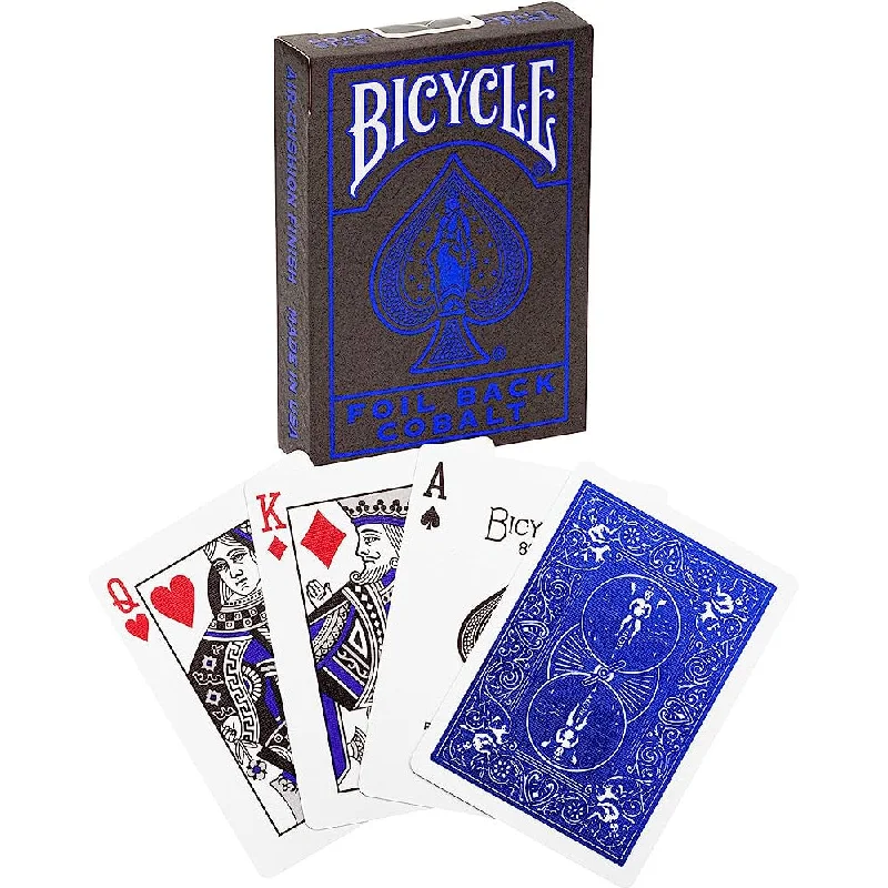 Metalluxe Blue Playing Cards - Cobalt Foil Back