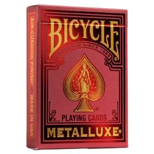 BICYCLE PLAYING CARDS METALLUXE CRIMSON