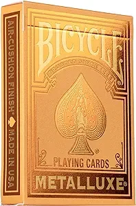 BICYCLE PLAYING CARDS METALLUXE ORANGE