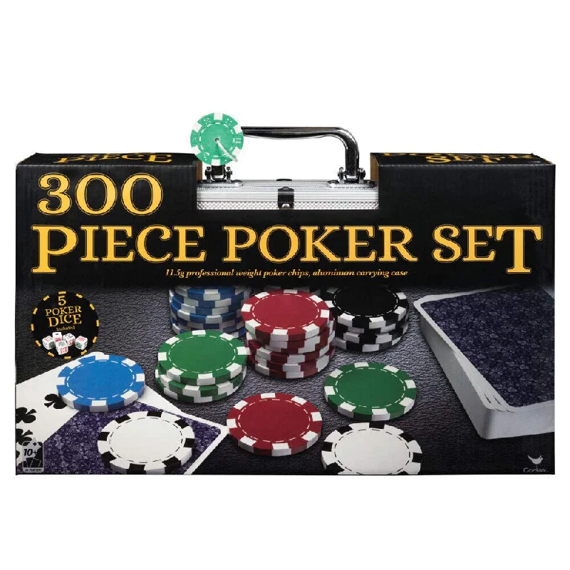 Cardinal Classic 300 Piece 11.5gm Poker Set in Alloy Case with Dice