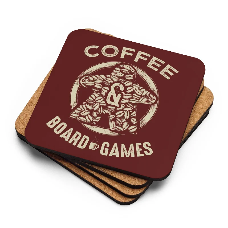 Coffee Bean Meeple Board Game Coaster