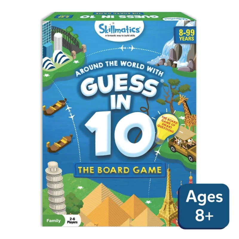 Guess in 10 Board Game : Around the World by Skillmatics 8yrs+