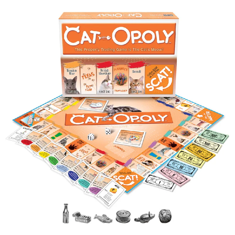 Late for the Sky Cat-Opoly Feline-Themed Monopoly Board Game