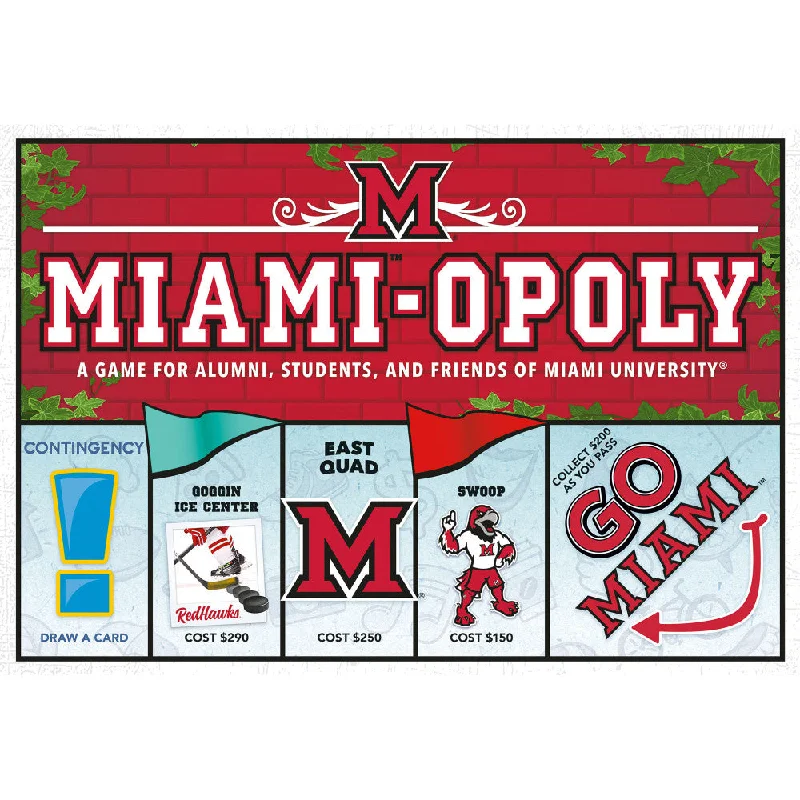 Miami-Opoly University Edition Board Game for Ages 8+