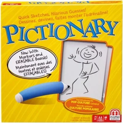 Mattel Pictionary Board Game With White Clean Markers