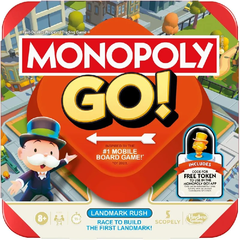 Monopoly Go Compact Travel Edition Board Game