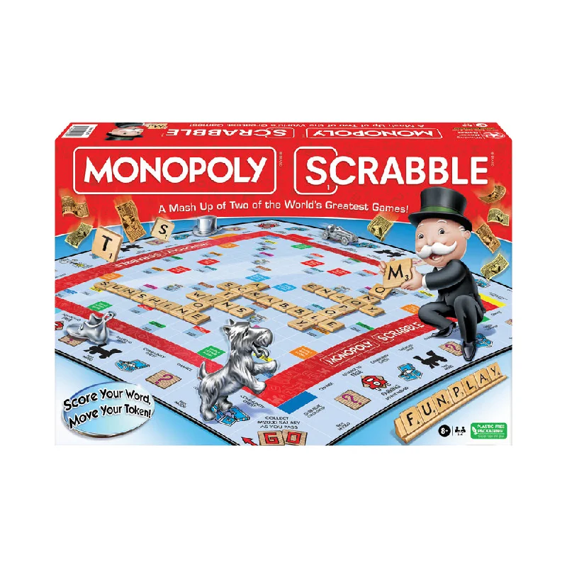 Monopoly Scrabble Hybrid Board Game by Winning Moves