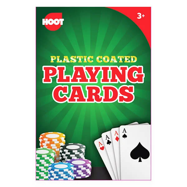 Pack of Plastic-Coated Playing Cards with 54 Cards Including 2 Jokers