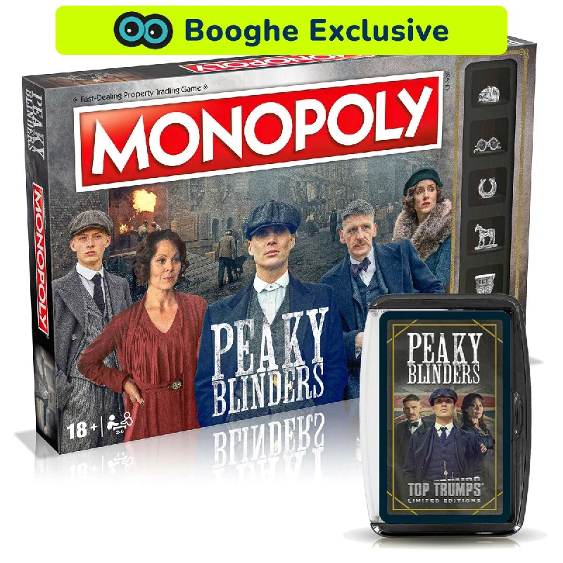 Peaky Blinders Monopoly and Top Trumps Cards Games Bundle