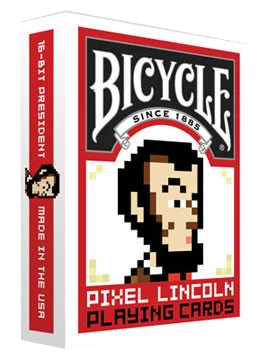 Pixel Lincoln: Bicycle Playing Cards