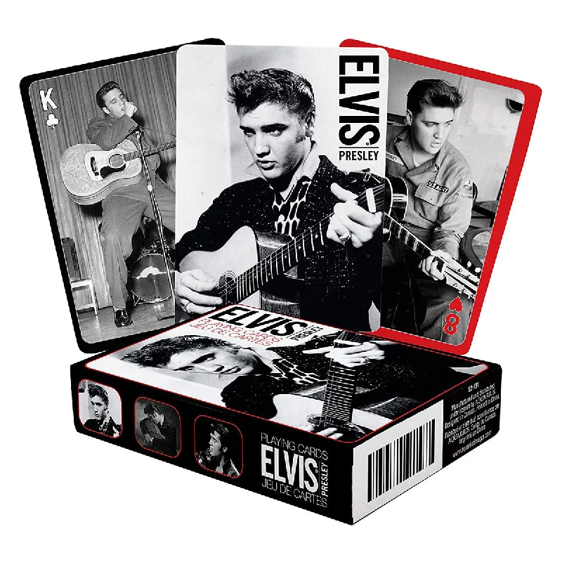 Playing Cards Elvis Black and White