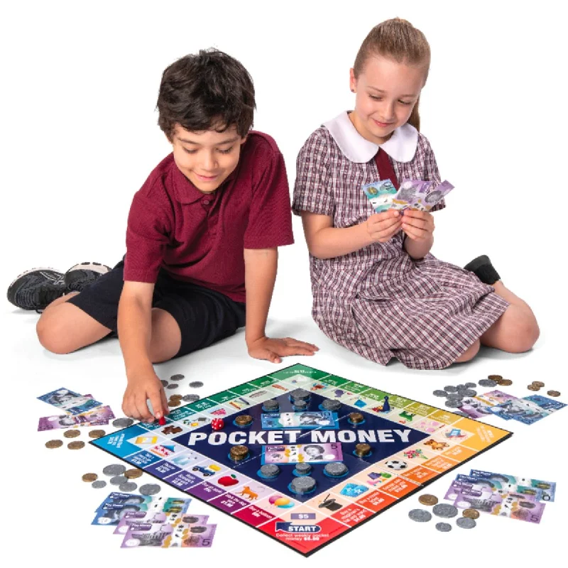 Pocket Money Board Game 1 Spend or Save Learn Exchange Equivalent Best Seller By Knowledge Builder Math Range 5yrs+