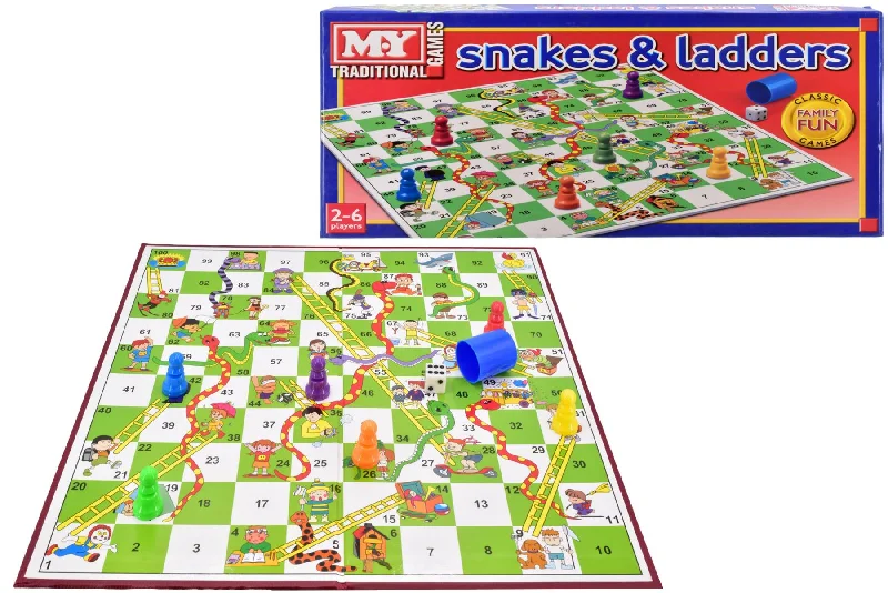 Snakes and Ladders Classic Family Board Game