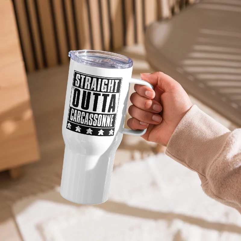 Straight OUTTA Carcassonne Board Game Travel Mug